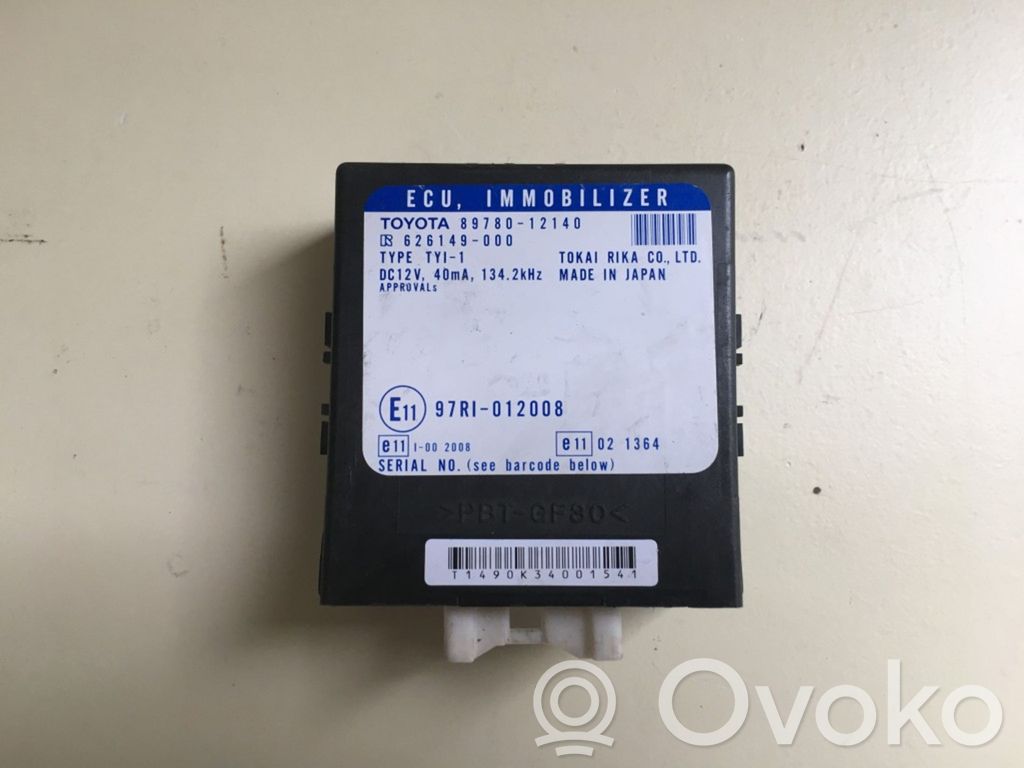 Toyota Corolla E120 E130 Immobilizer control unit/module 