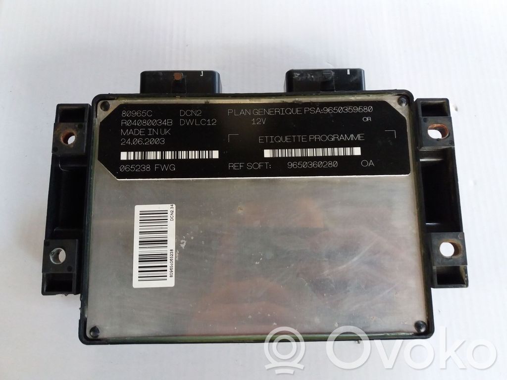 Peugeot Partner Engine control unit/module 