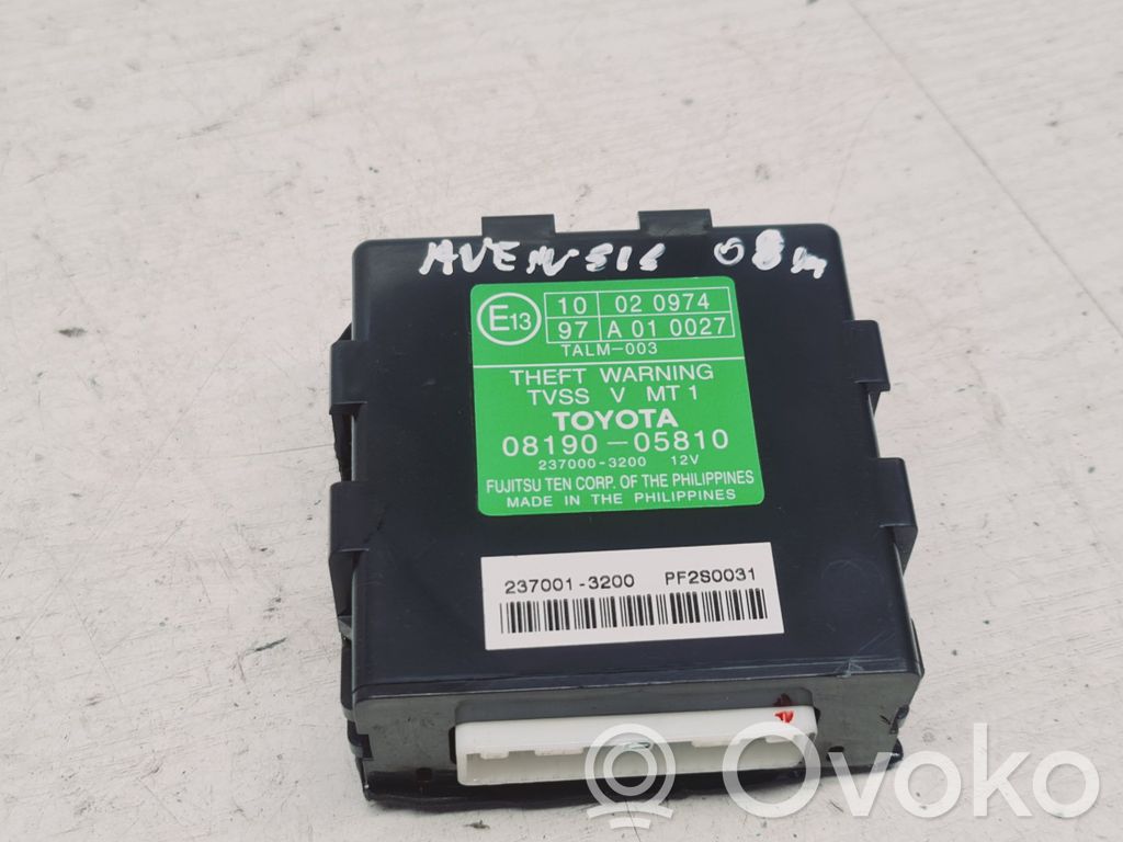 Toyota Avensis T250 Alarm control unit/module 