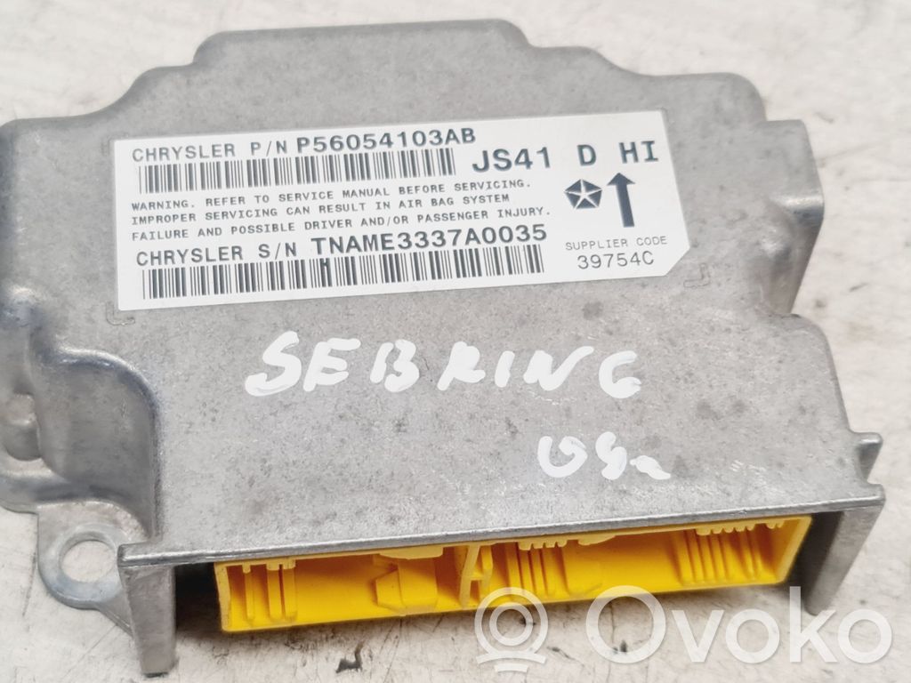 Airbag control unit/module   P56054103AB,39754C,TNAME3337A0035,JS41DHI