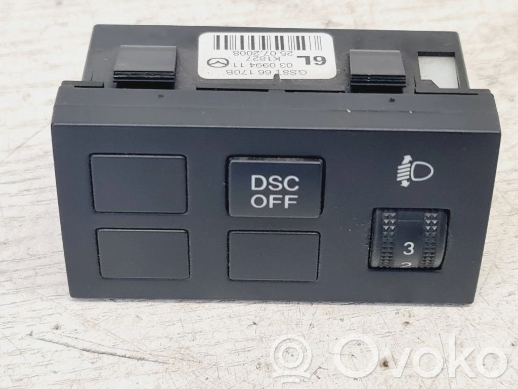 Mazda 6 Headlight level height control switch 