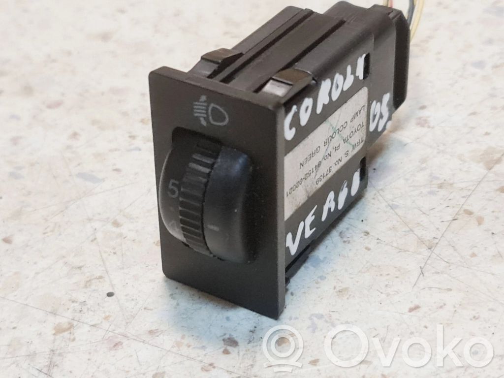 Toyota Corolla Verso AR10 Headlight level height control switch 