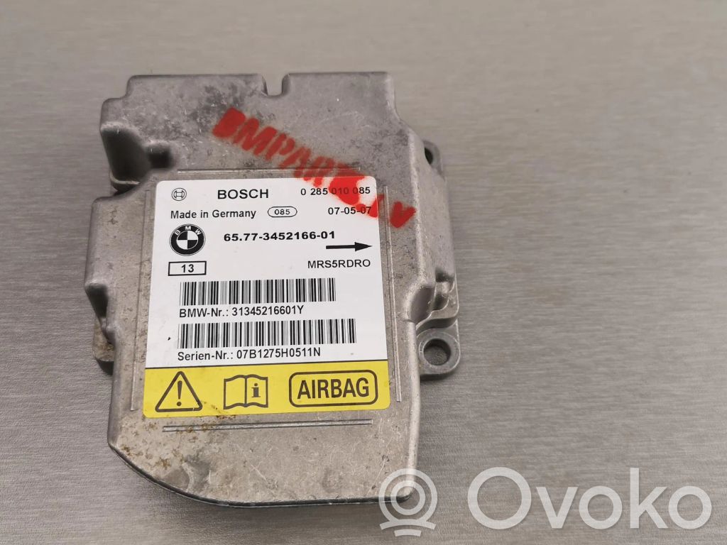 Airbag control unit/module   65773452166,3452166,0285010086,313453791015,3453791,65773453791