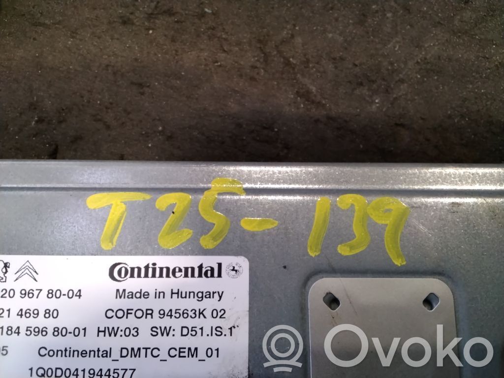 Engine start stop button switch   9802096780