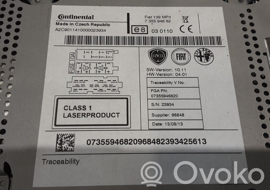 Fiat Panda III Unitate/modul control navigație GPS 