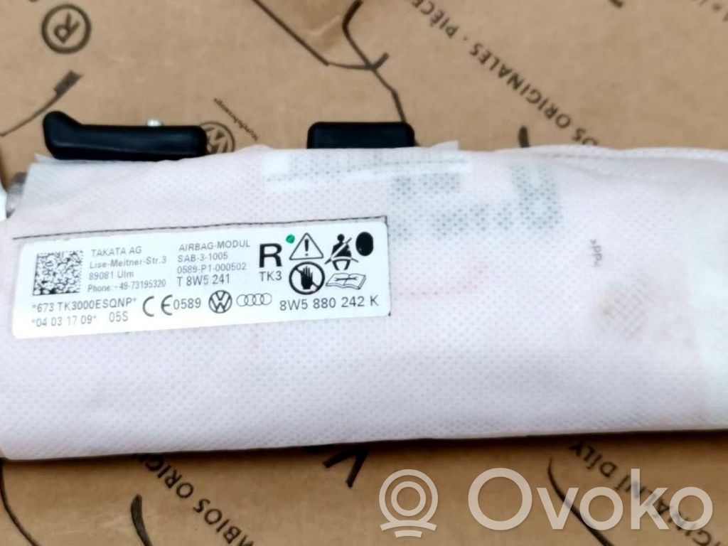 Audi A4 S4 B9 8W Poduszka powietrzna Airbag pasażera 