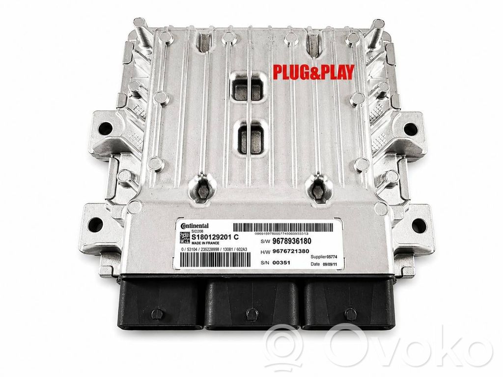 Engine control unit/module ECU   S180129201C,9676721380,9678936180