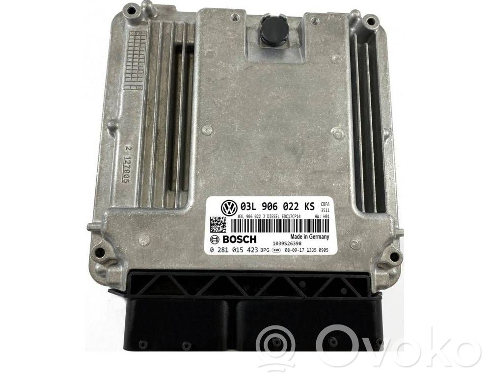 Engine control unit/module ECU   03L906022KS,0281015423