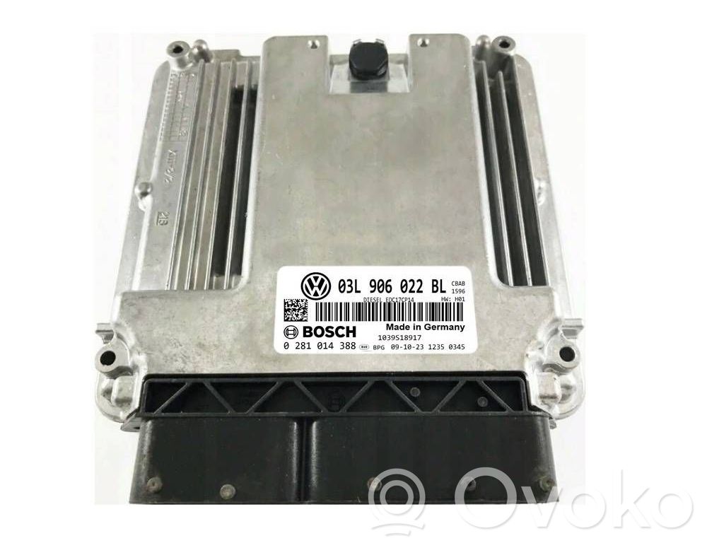 Engine control unit/module ECU   03L906022BL,0281014388