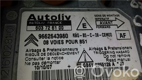 Airbag control unit/module   603726100,9662643980