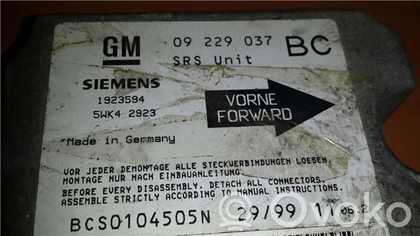 Opel Astra G Airbag control unit/module 