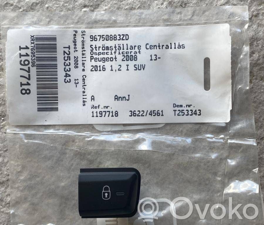 Peugeot 2008 I Botón interruptor de bloqueo de puertas 