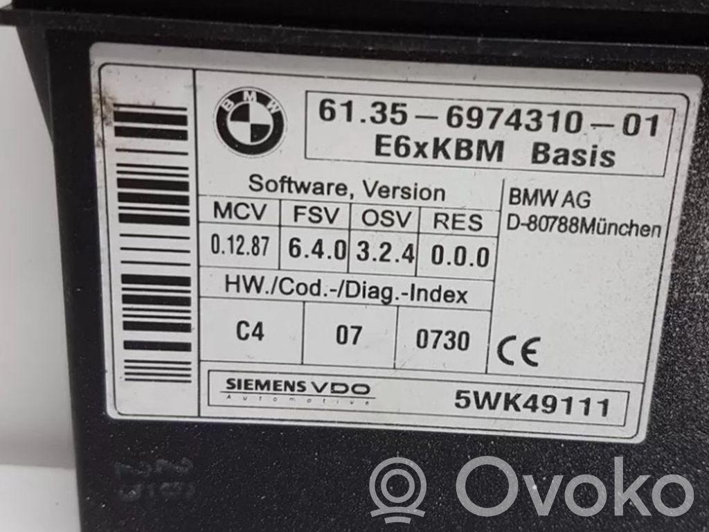 BMW 5 E60 E61 Komforta modulis 
