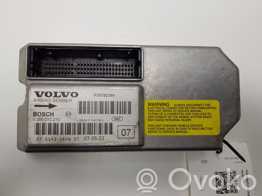 Airbag control unit/module   30782386,0285010210