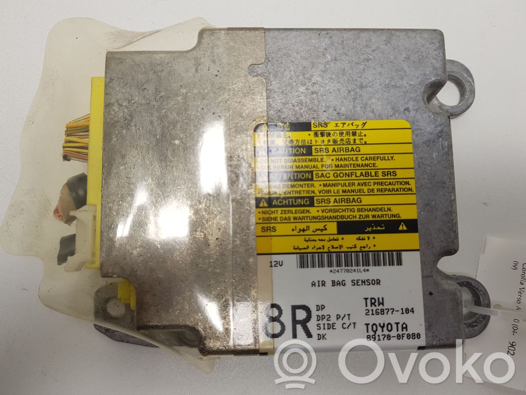 Toyota Corolla Verso AR10 Airbag control unit/module 