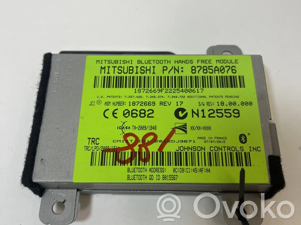 Mitsubishi Outlander Bluetooth control unit module 