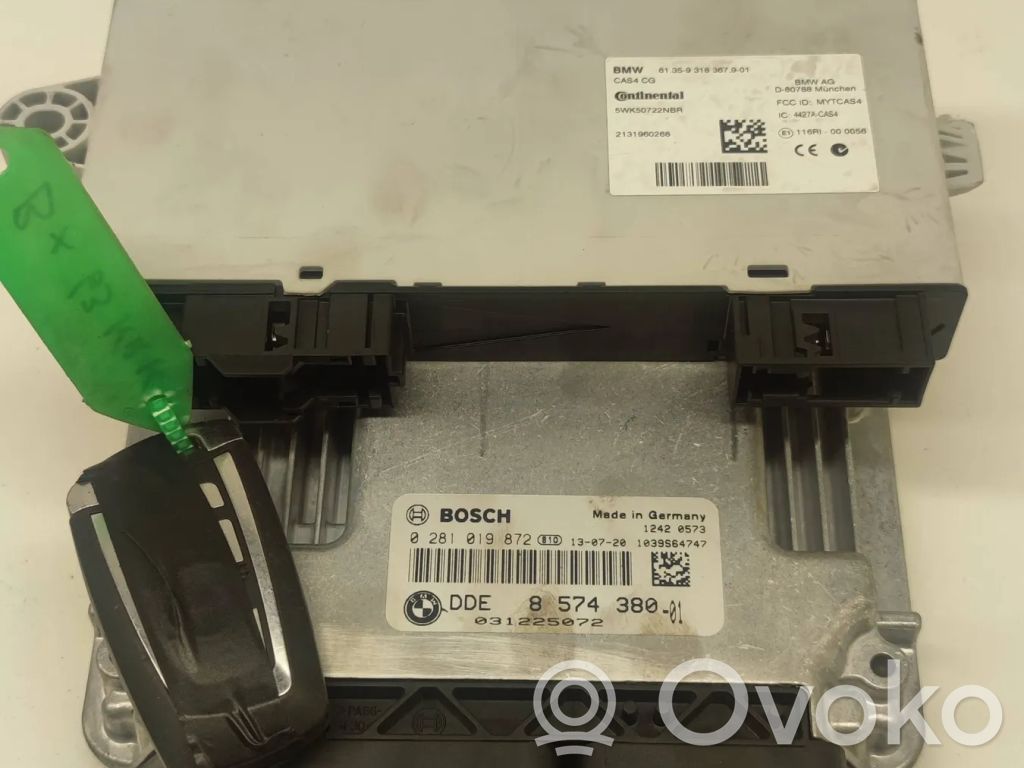 BMW 5 F10 F11 Komputer / Sterownik ECU i komplet kluczy 