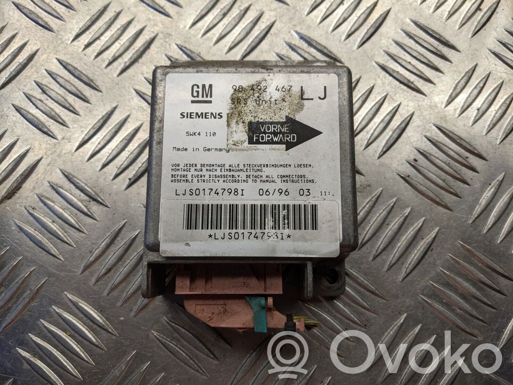 Airbag control unit/module   90492467,5WK4110