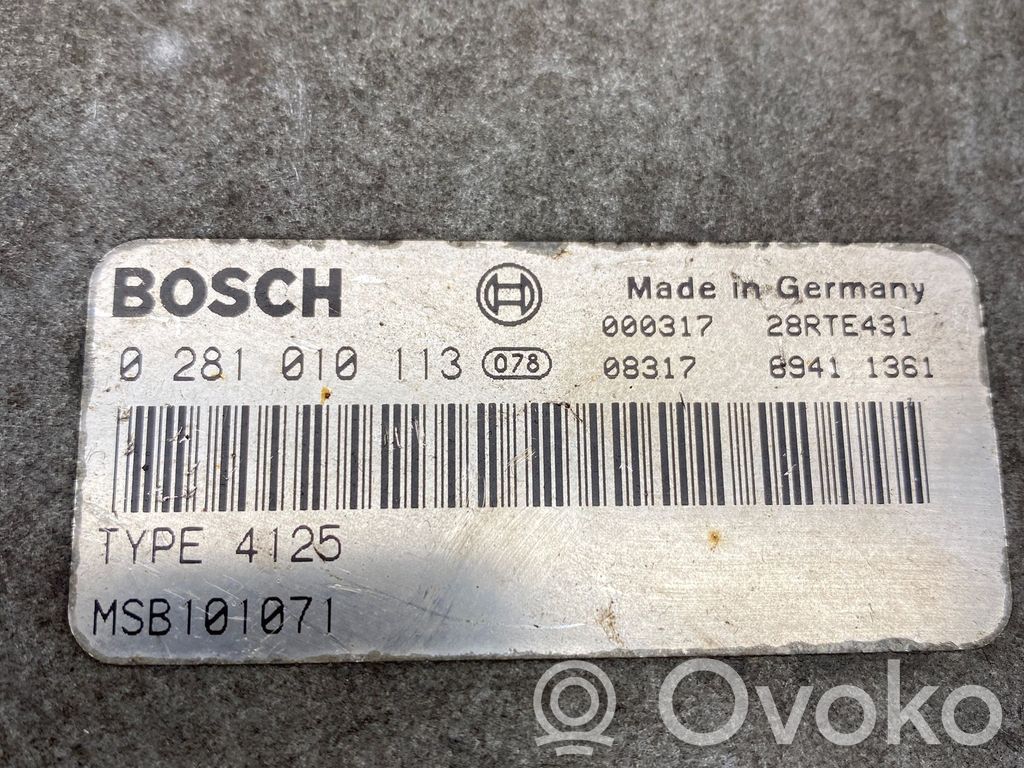 Engine control unit/module   MSB101071,28RTE431,0281010113
