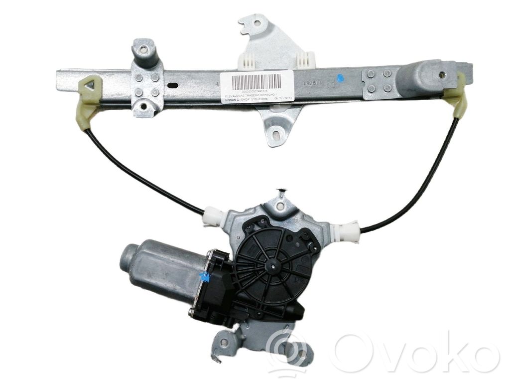 Nissan Qashqai Regulador de puerta trasera con motor