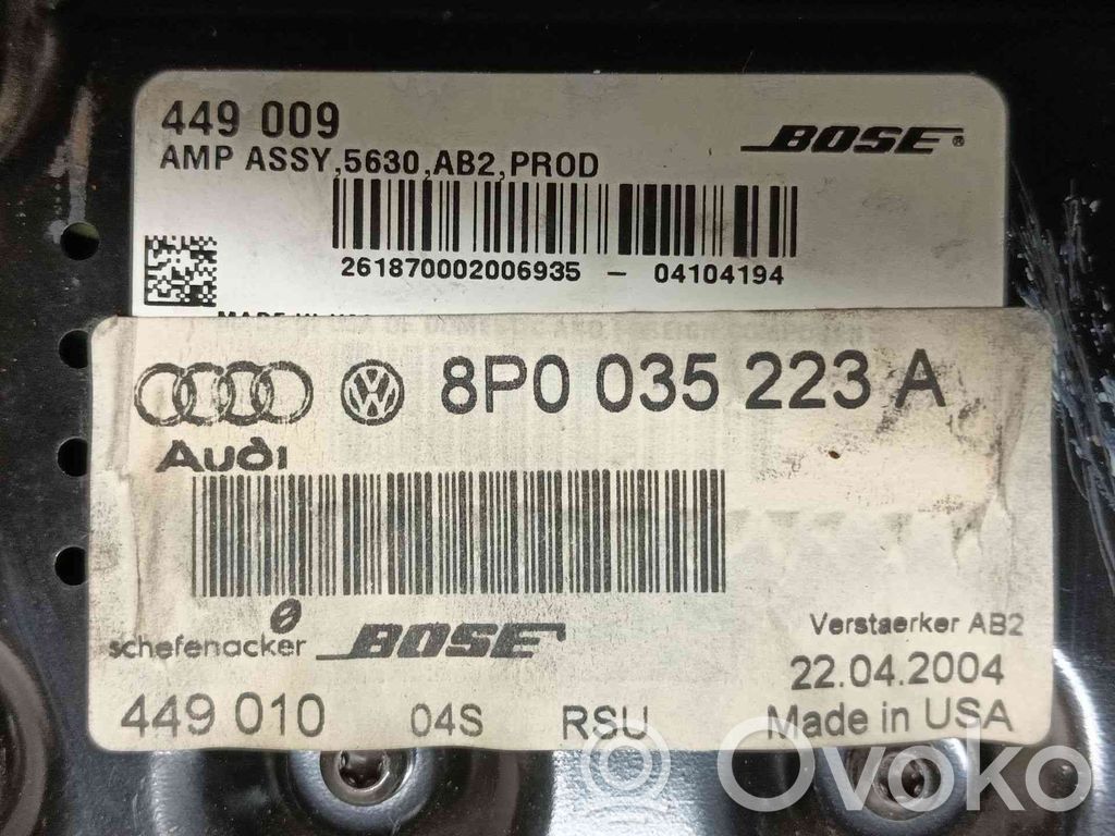 Audi A3 S3 8P Centralina Audio Hi-fi 