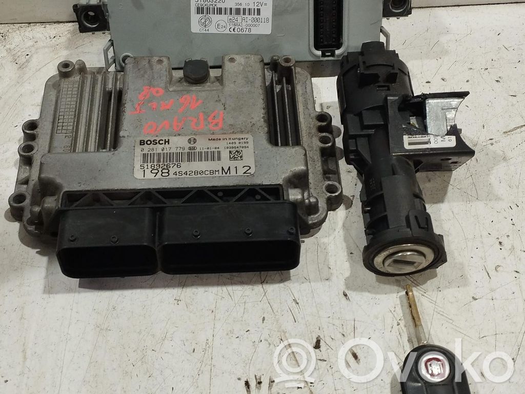 Fiat Bravo Engine ECU kit and lock set 
