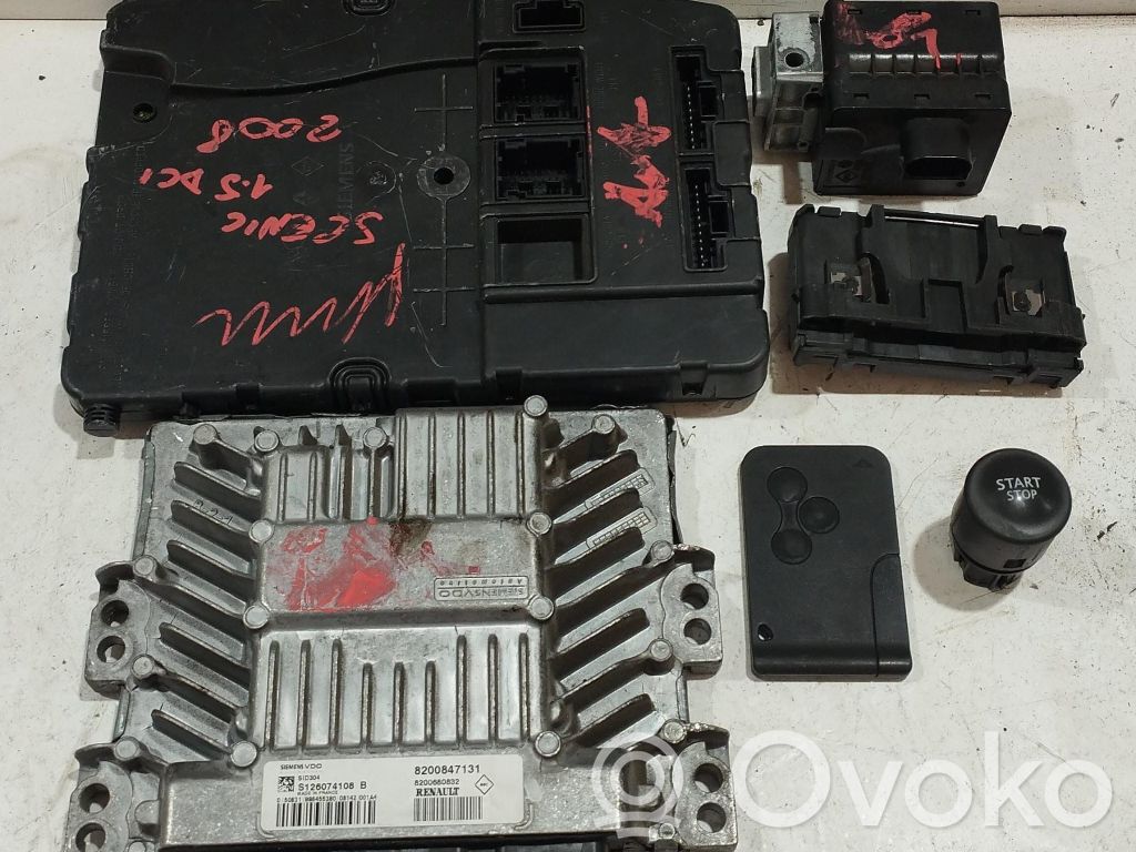 Renault Scenic II -  Grand scenic II Engine ECU kit and lock set 