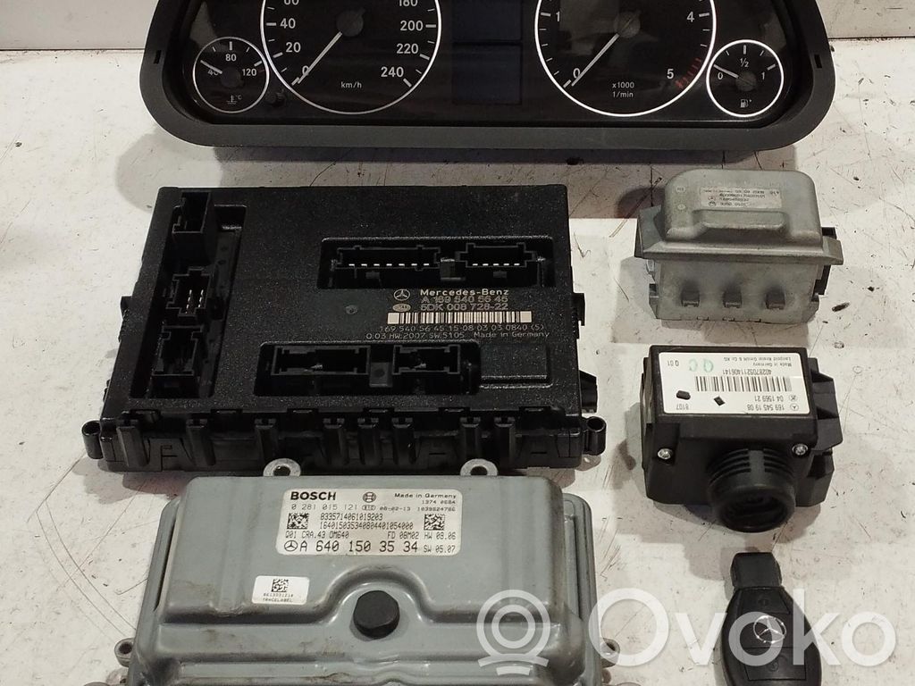 Mercedes-Benz A W169 Komputer / Sterownik ECU i komplet kluczy