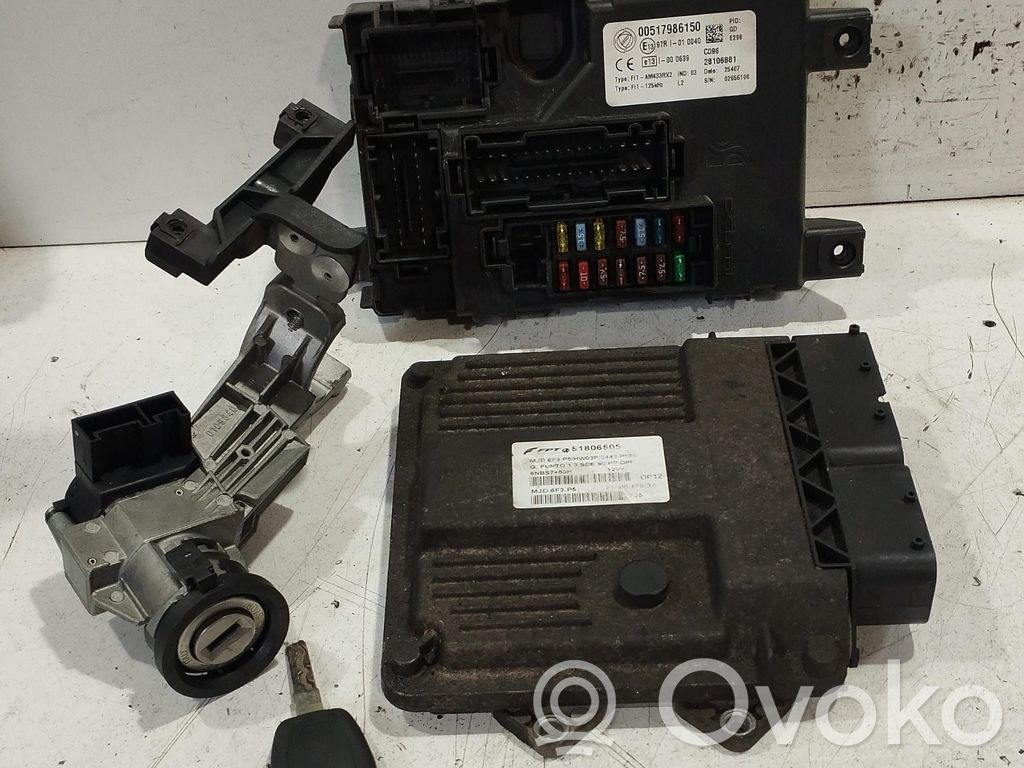 Fiat Grande Punto Kit centralina motore ECU e serratura 