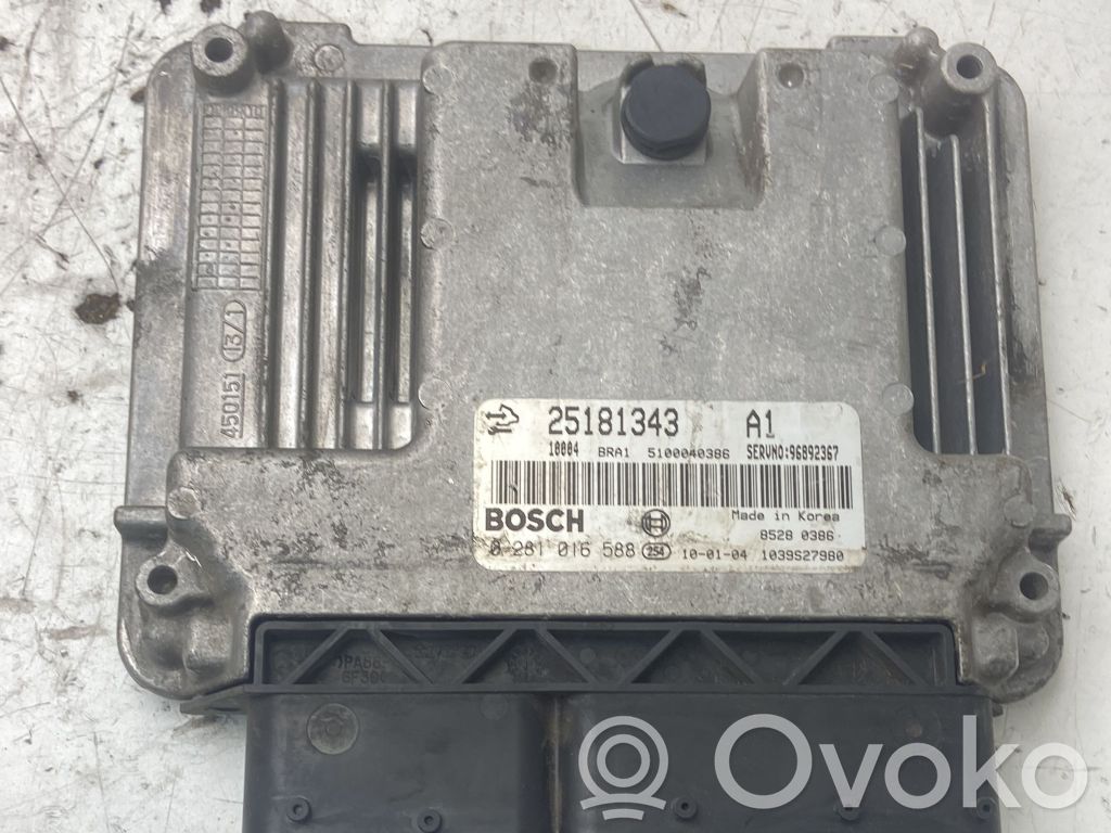 Unidad de control/módulo del motor   96892367,96892367