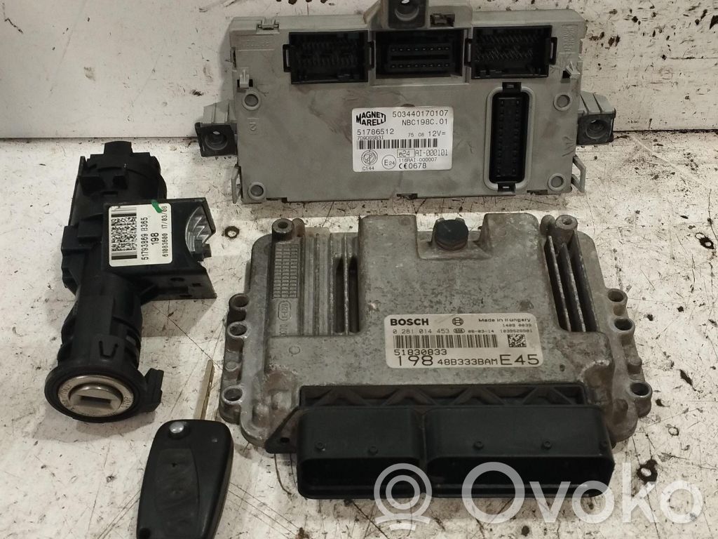 Fiat Bravo Kit centralina motore ECU e serratura 