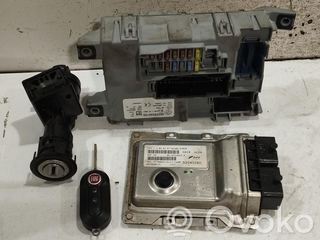Fiat 500 Engine ECU kit and lock set 