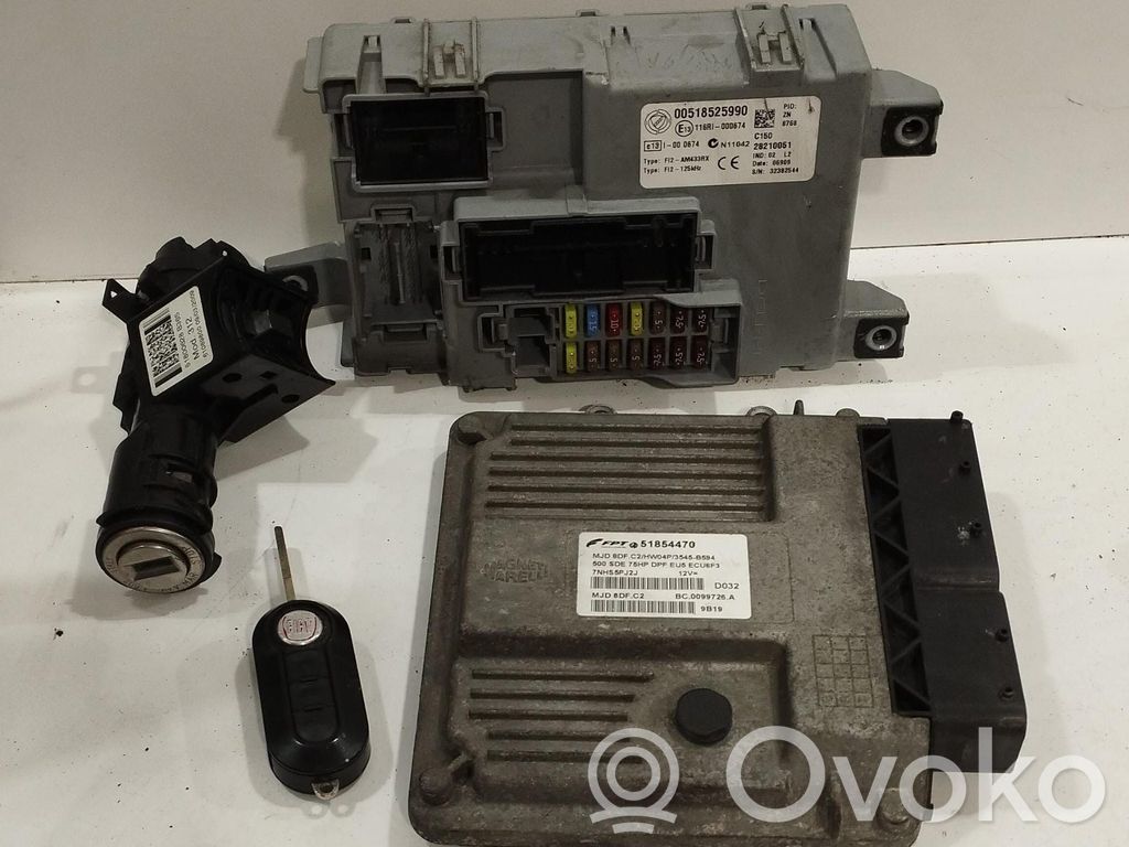 Fiat 500 Engine ECU kit and lock set 