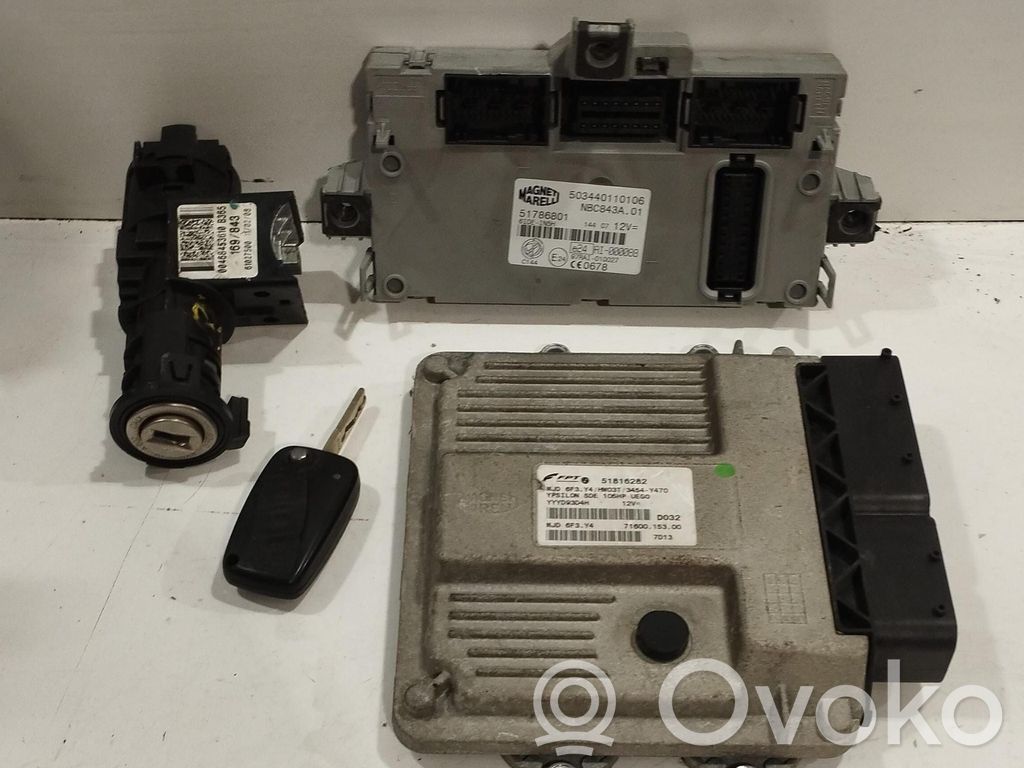 Lancia Ypsilon Engine ECU kit and lock set 