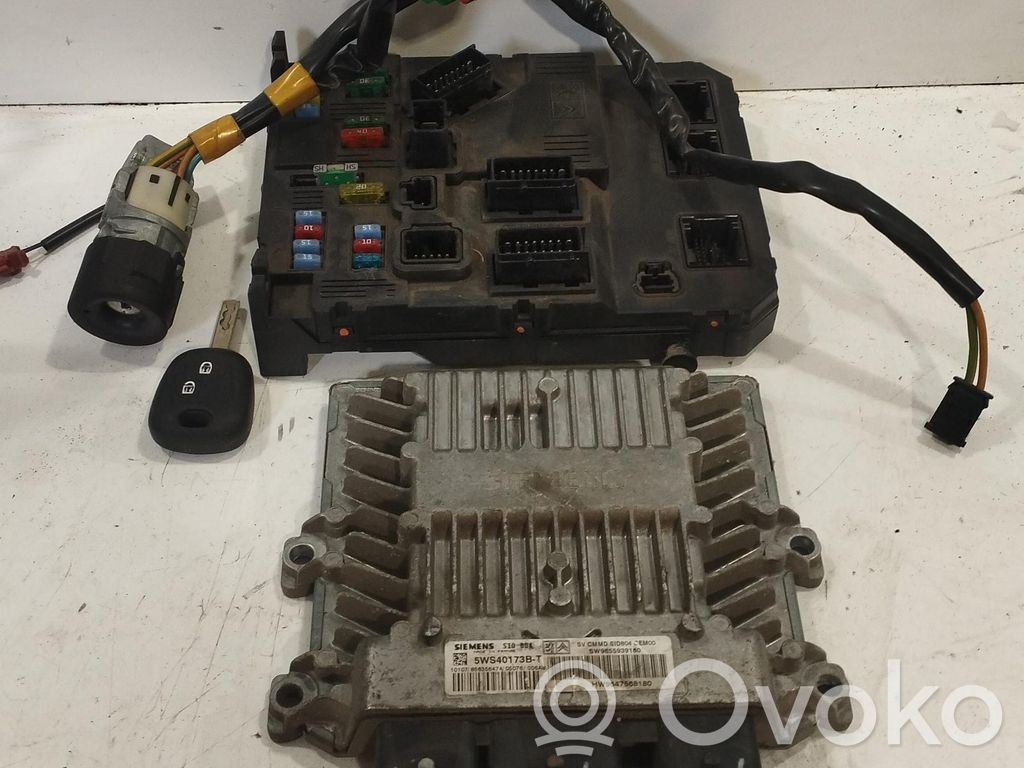 Citroen C3 Juego de cerradura y set ECU del motor 