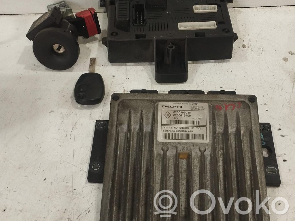 Kit centralina motore ECU e serratura   8200399038,8200399038