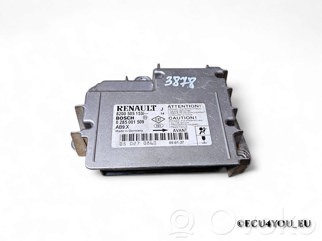 Unidad de control/módulo del Airbag   8200505153,0285001509
