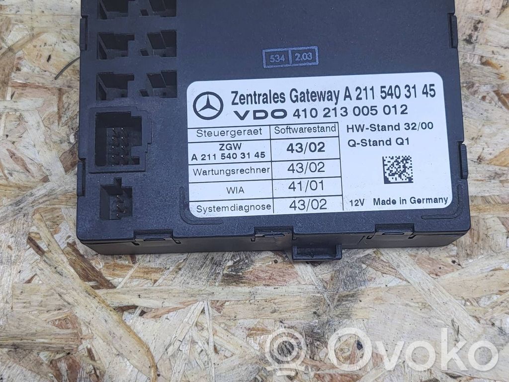 Gateway control module   A2115403145,0213005012