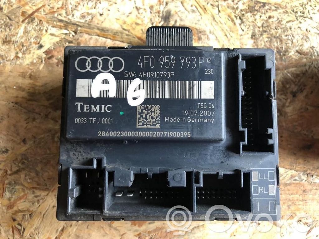 Audi A6 S6 C6 4F Durvju vadības bloks 