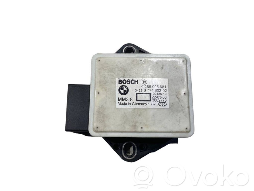 ESP acceleration yaw rate sensor   6774602,0265005681,34526774602,34526782370,6768578,6782370