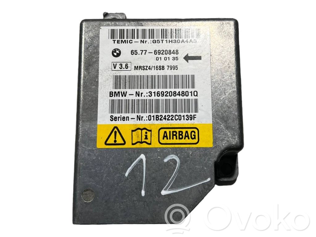 Unidad de control/módulo del Airbag   6920848,31692084801Q,01B2422C0139F,65776920848,G5T1H30A4A3
