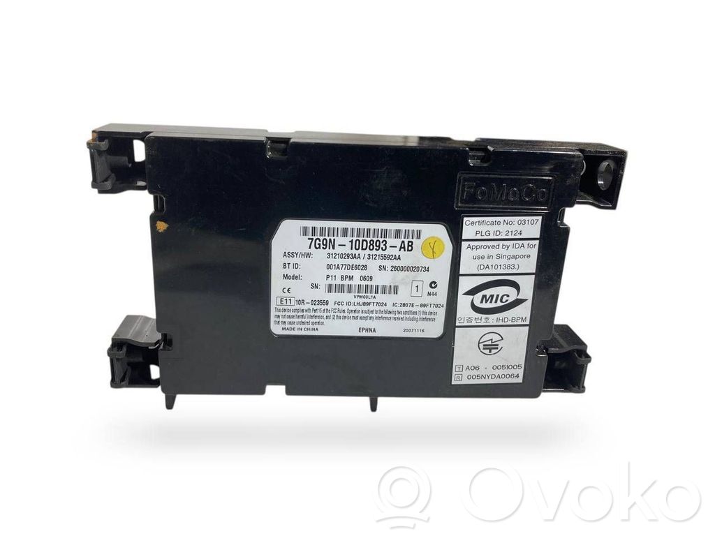 Модуль «Bluetooth»   7G9N10D893AB,31215592AA,31210293AA