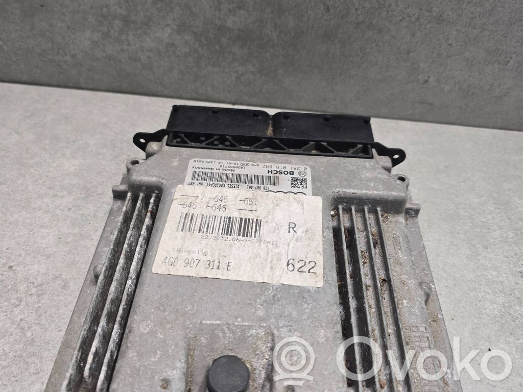 Engine control unit/module   4G0907401,0281018892,1039S53716