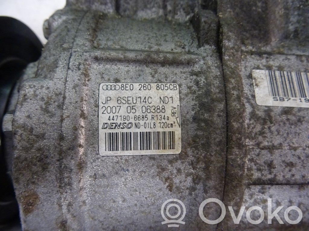 Audi A4 S4 B7 8E 8H Kompresor / Sprężarka klimatyzacji A/C 