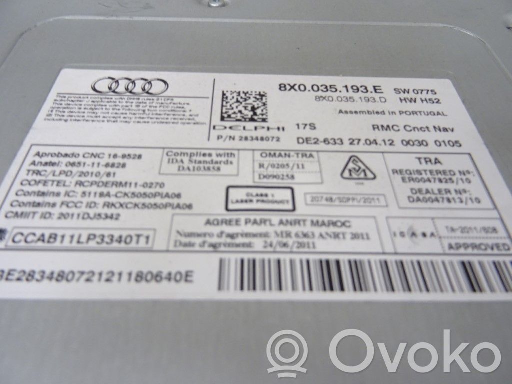 Audi A1 Unitate principală radio/CD/DVD/GPS 