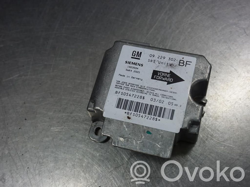 Opel Astra G Airbag control unit/module 