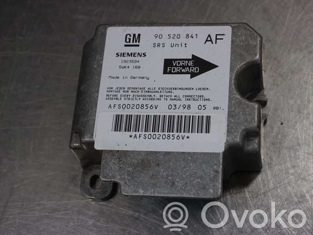 Opel Astra G Airbag control unit/module 