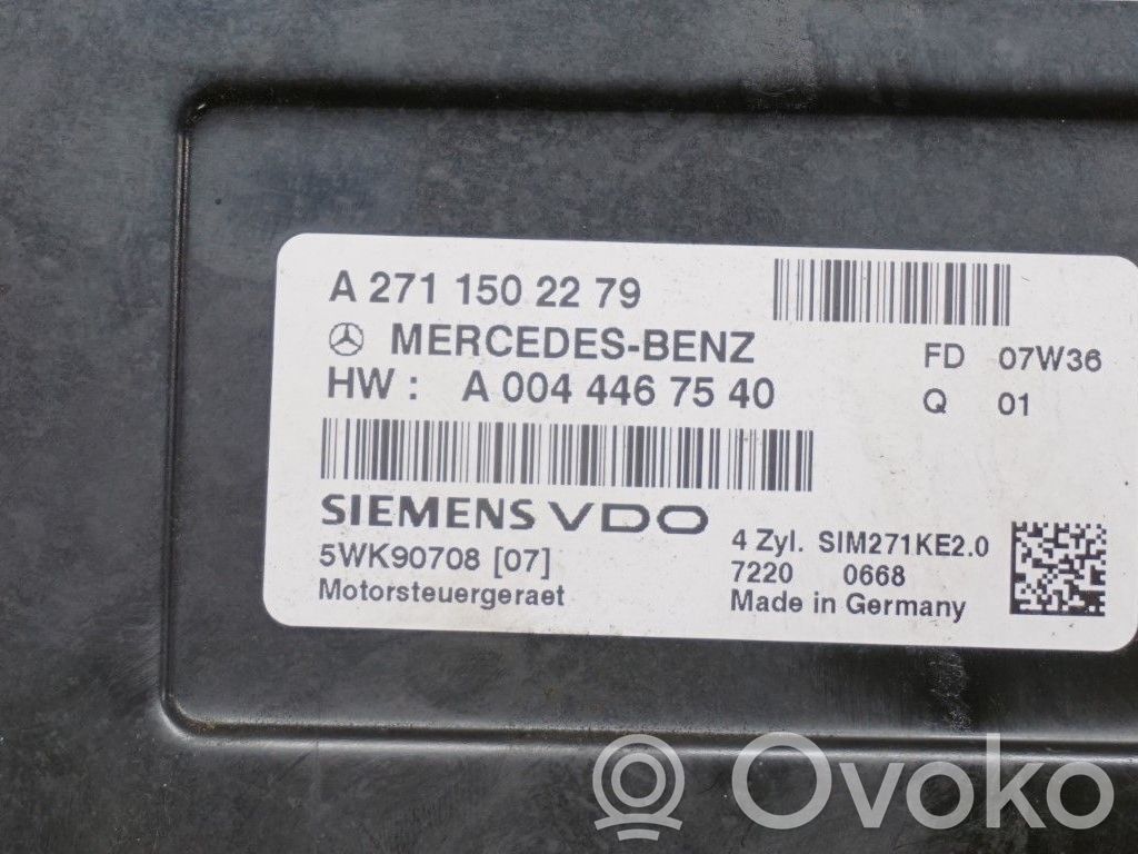 Mercedes-Benz C W204 Sterownik / moduł wtrysku 