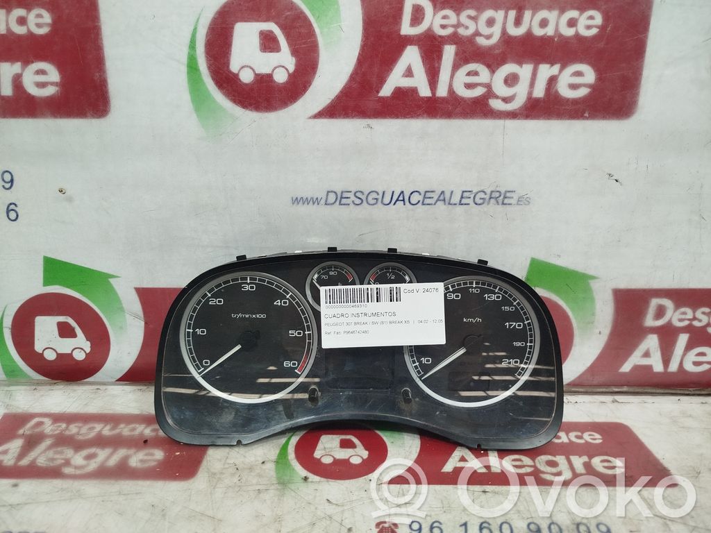Peugeot 307 Velocímetro (tablero de instrumentos) 