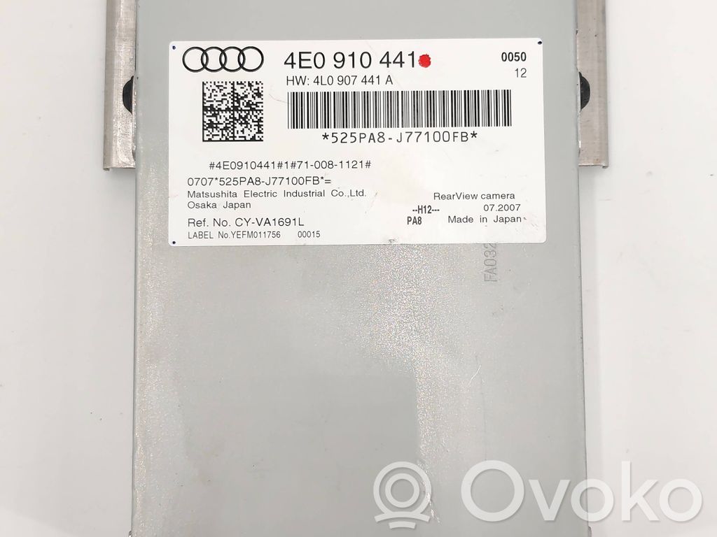 Audi A8 S8 D3 4E Module de contrôle caméra arrière 